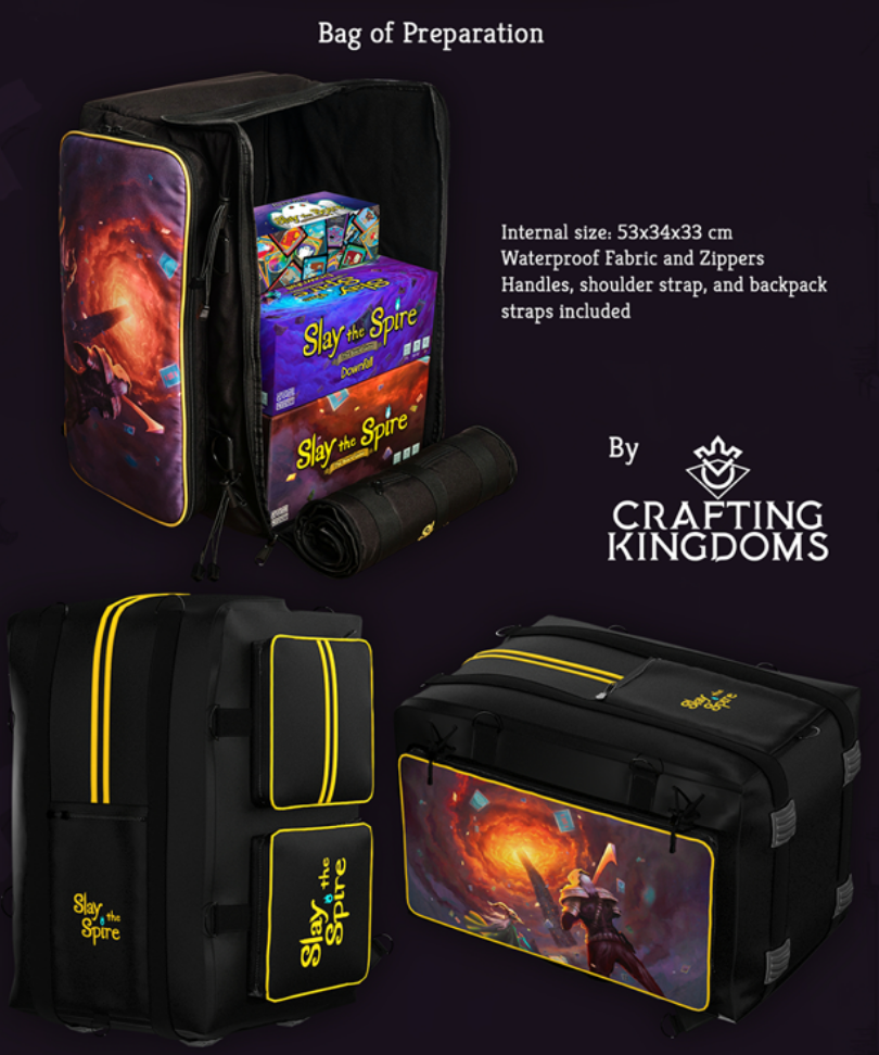 Carrying case for Slay the Spire board game and Downfall expansion.