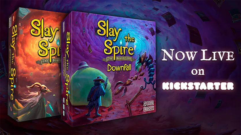 Slay the Spire Board Game Downfall Expansion Kickstarter Live Now!