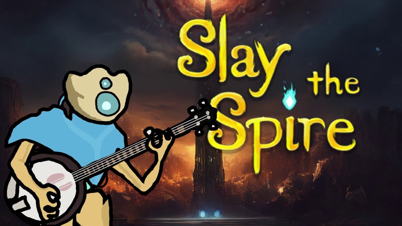 Thumbnail of The Defect with a banjo about to Slay the Spire